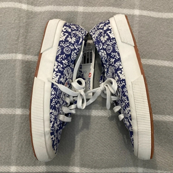 SUPERGA Sz 6.5  Arabesque Navy Lace Up Sneaker NWT - Picture 6 of 11